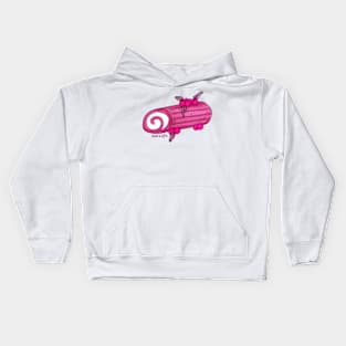 Yule log in PINK Kids Hoodie